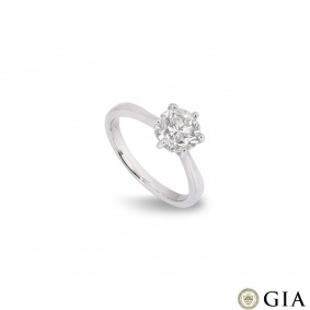 White Gold Round Brilliant Cut Diamond Ring 1.55ct I/VS1